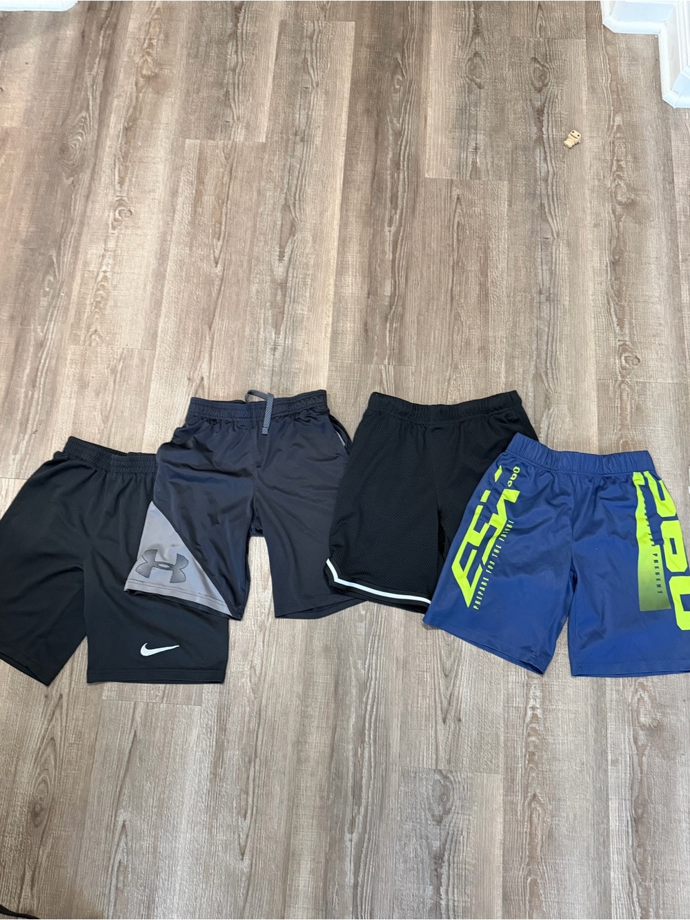 Old Navy Boys Athletic Shorts  - Black, Gray & Blue/limeLime  size 10/12